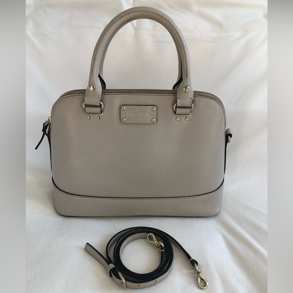 Kate Spade Small Rachelle Wellesley Cream Leather Crossbody Bag EUC